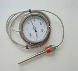 0 - 250 C Stainless Steel Pressure Remote Reading Thermometer With Capillary Tube 3M / 5M