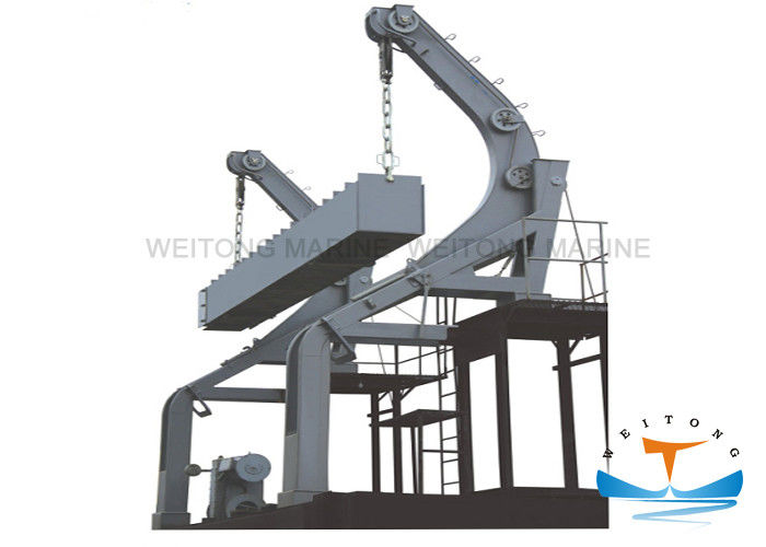 Steel Gravity Luffing Arm Type Davit 85 Kn Working Load With Boat Own Gravity Power