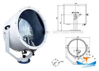 IP56 Suez Canal Searchlight , Light Weight Halogen Searchlight 2000w TZ5